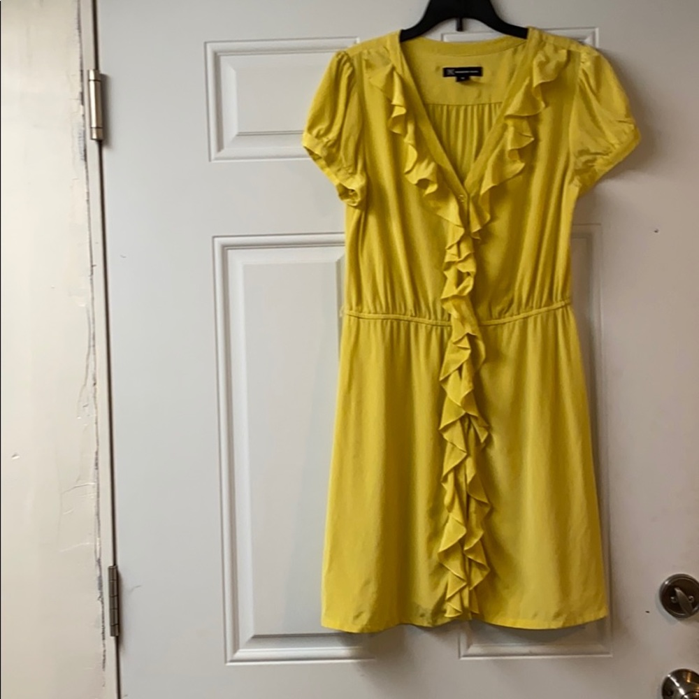 NWOT INC Dress Button down with Ruffles